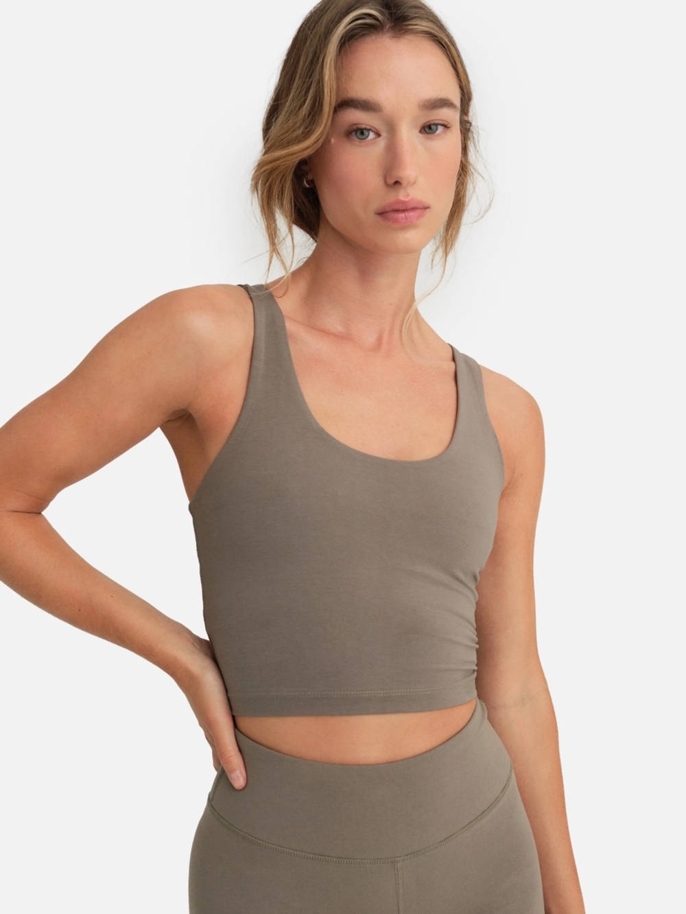 MATE the label Organic Stretch Crop Racer Tank